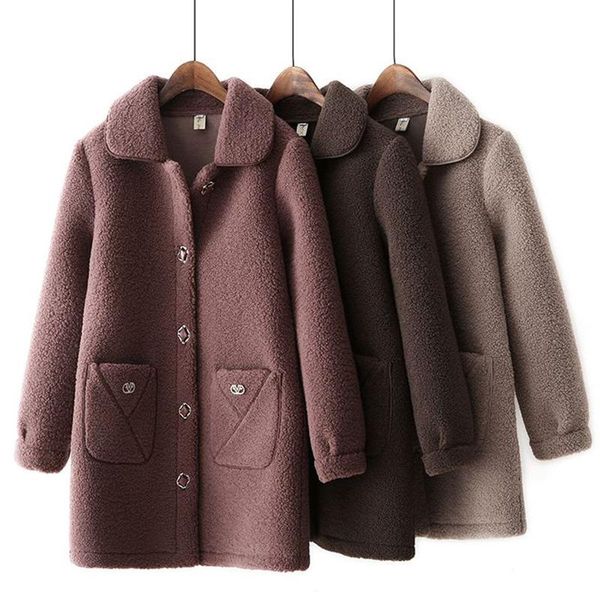 women's fur & faux oversize 5xl lamb wool overcoat women fashion thick loose long mother casual jacket outerwear spring autumn jackets, Black
women's fur & faux oversize 5xl lamb wool overcoat women fashion thick loose long mother casual jacket outerwear spring autumn jackets, Black