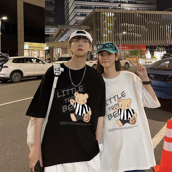 women's t-shirt lovers wear anime cartoon cute bear short-sleeved male summer net red niche tide ins super fire oversize half sleeve, White
women's t-shirt lovers wear anime cartoon cute bear short-sleeved male summer net red niche tide ins super fire oversize half sleeve, White