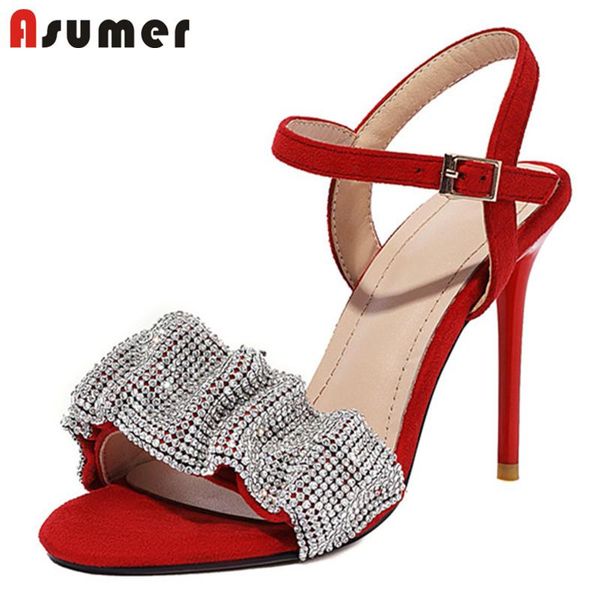 asumer 2021 big size 46 thin high heels sandals women shoes flock crystal buckle party wedding nightclub lady, Black
asumer 2021 big size 46 thin high heels sandals women shoes flock crystal buckle party wedding nightclub lady, Black