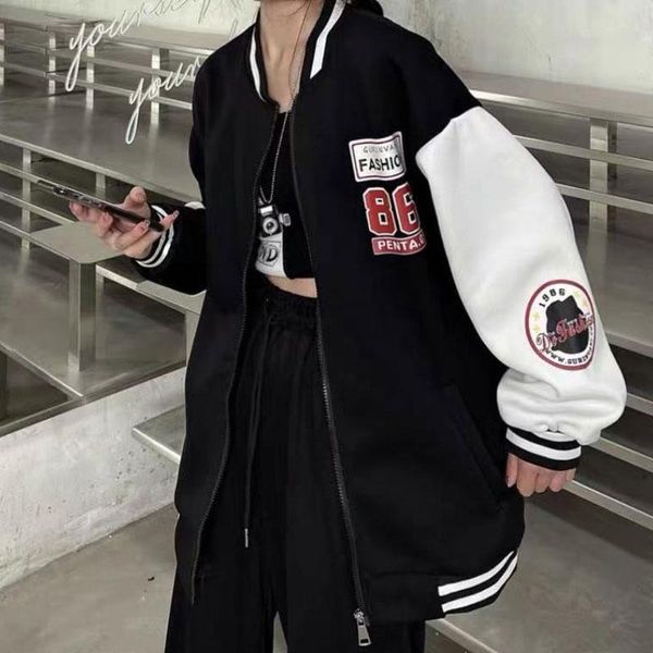 women's jackets zottsoz harajuku streetwear bomber women 2021 letter print sleeve patchwork baseball coats loose casual women's out, Black;brown
women's jackets zottsoz harajuku streetwear bomber women 2021 letter print sleeve patchwork baseball coats loose casual women's out, Black;brown