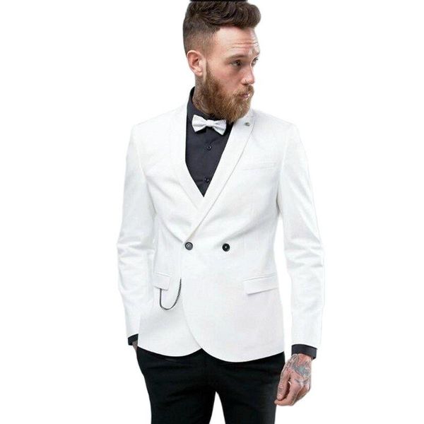 men's suits & blazers slim fit for men with double breasted 2 piece white prom blazer black pants wedding groom tuxedo male fashion jac, White;black
men's suits & blazers slim fit for men with double breasted 2 piece white prom blazer black pants wedding groom tuxedo male fashion jac, White;black