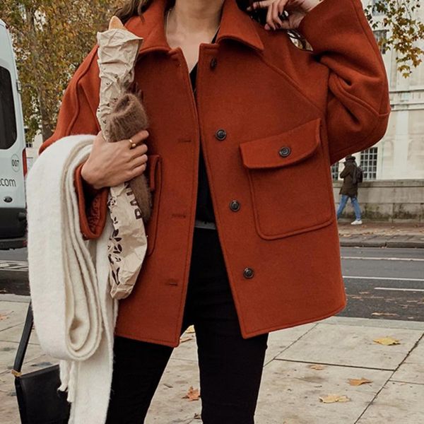 women's wool & blends korea women winter black lapel single breasted loose large pocket cotton woolen short coat female fashion 2021 n1
women's wool & blends korea women winter black lapel single breasted loose large pocket cotton woolen short coat female fashion 2021 n1
