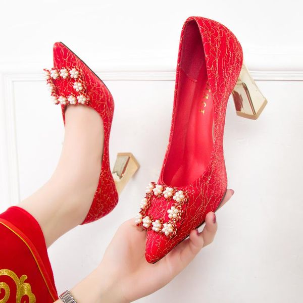 dress shoes red satin silk pearl rhinestone wedding chinese style xiuhe high heels elegant party women pumps thin, Black
dress shoes red satin silk pearl rhinestone wedding chinese style xiuhe high heels elegant party women pumps thin, Black