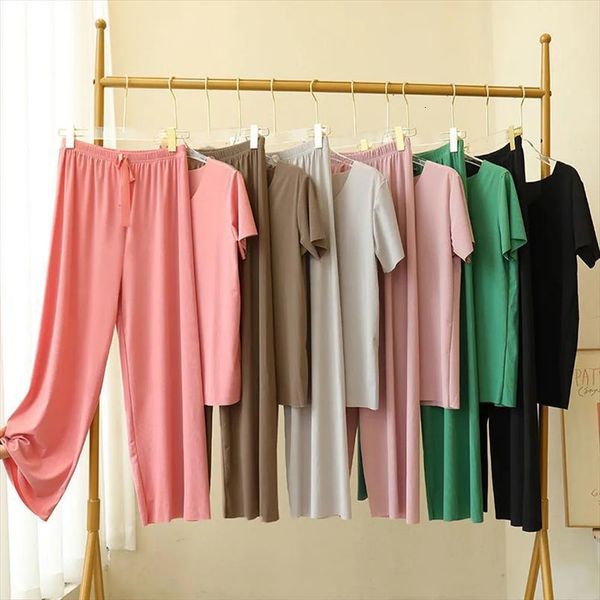 summer lce silk knitting womenpant 2 peice sets casual large size v neck short sleeve wide leg pants suit high, White
summer lce silk knitting womenpant 2 peice sets casual large size v neck short sleeve wide leg pants suit high, White