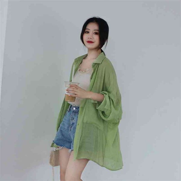 summer thin white shirt women mesh see through blouse single breasted cardigan long sleeve transparent shirts female 210601
summer thin white shirt women mesh see through blouse single breasted cardigan long sleeve transparent shirts female 210601