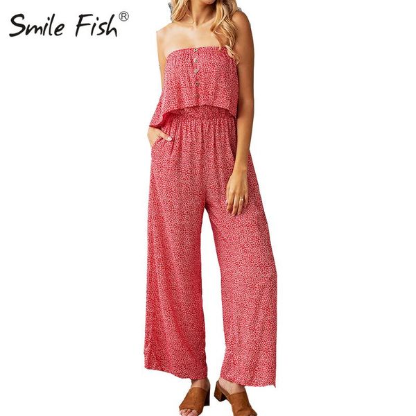 women's jumpsuits & rompers buttons ruffles women printed strapless elastic waist wide leg pants boho beach summer vacation overalls gv, Black;white
women's jumpsuits & rompers buttons ruffles women printed strapless elastic waist wide leg pants boho beach summer vacation overalls gv, Black;white
