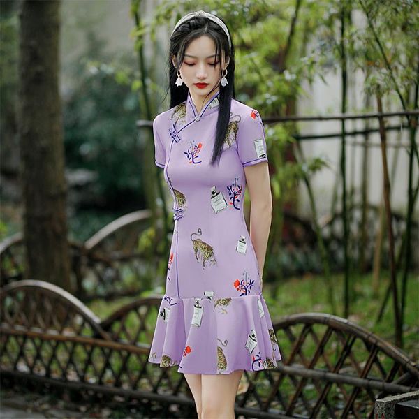 elegant purple slim qipao chinese style female linen cotton dress mandarin collar vintage cheongsam vestidos ethnic clothing, Red
elegant purple slim qipao chinese style female linen cotton dress mandarin collar vintage cheongsam vestidos ethnic clothing, Red
