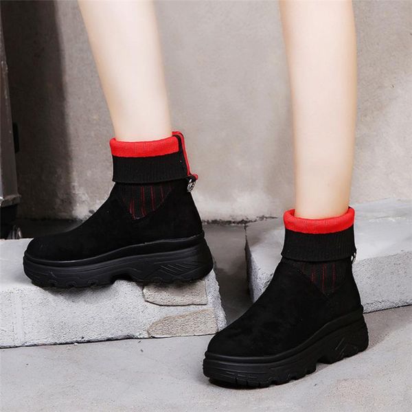 boots short boot plus size botas mujer invierno fashion women mixed color platform slip-on round toe party casual bootee woman 2021 y9, Black
boots short boot plus size botas mujer invierno fashion women mixed color platform slip-on round toe party casual bootee woman 2021 y9, Black