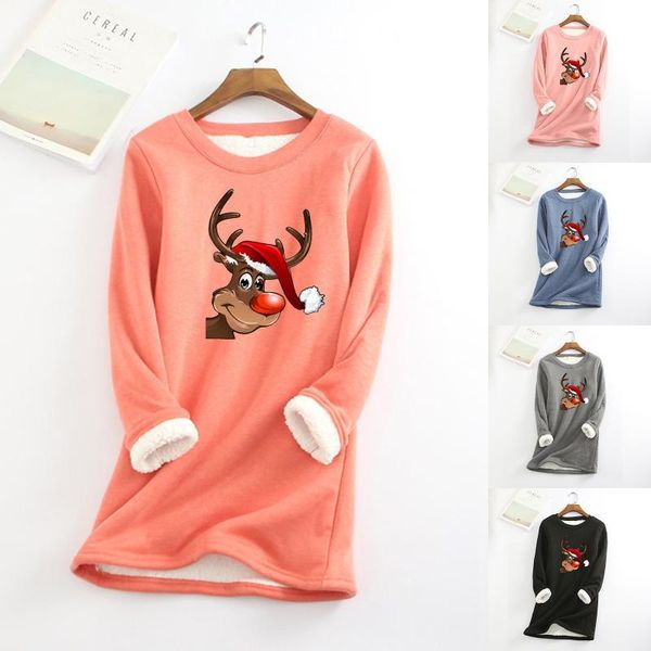 women's hoodies & sweatshirts women thick fleece elk christmas printing sweatshirt warm o-neck pullovers winter ladies harajuku street, Black
women's hoodies & sweatshirts women thick fleece elk christmas printing sweatshirt warm o-neck pullovers winter ladies harajuku street, Black