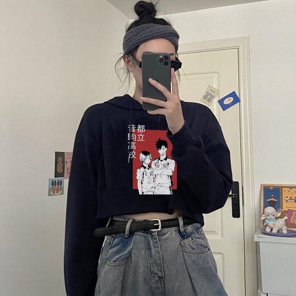 women's hoodies & sweatshirts japanese anime haikyuu cropped women funny karasuno high graphic streetwear pullover winter warm short, Black
women's hoodies & sweatshirts japanese anime haikyuu cropped women funny karasuno high graphic streetwear pullover winter warm short, Black