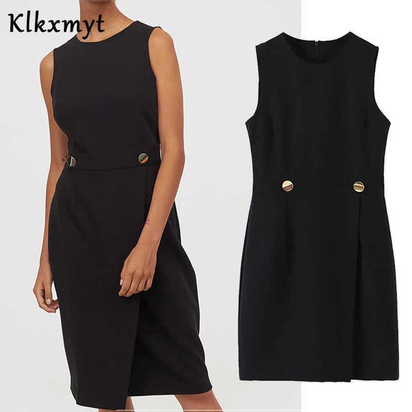klkxmyt za dress women autumn chic fashion office wear midi vintage sleeveless button female es vestidos mujer 210527, Black;gray
klkxmyt za dress women autumn chic fashion office wear midi vintage sleeveless button female es vestidos mujer 210527, Black;gray