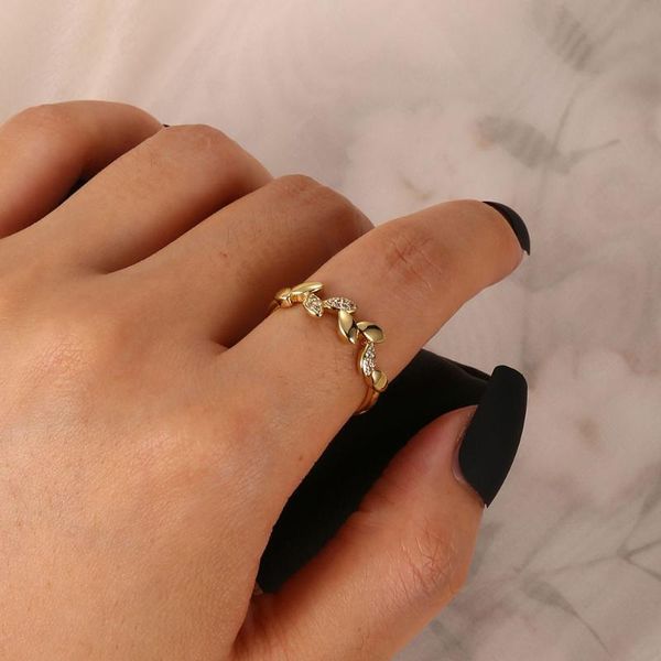 wedding rings simple golden leaf women ring adjustment open inaly zircon female engagement thin jewelry, Slivery;golden
wedding rings simple golden leaf women ring adjustment open inaly zircon female engagement thin jewelry, Slivery;golden
