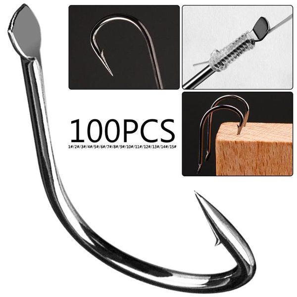 100pcs steel fishing barbed hook worm bait holder fish tackle tools accessories hooks
100pcs steel fishing barbed hook worm bait holder fish tackle tools accessories hooks