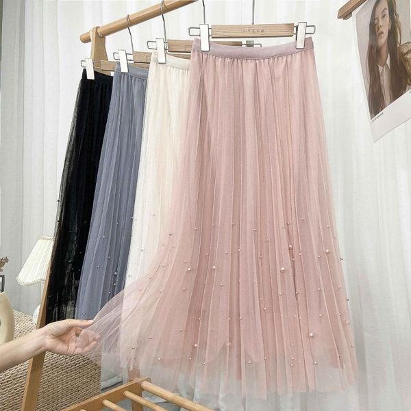 skirts summer fairy net veil temperament pearl pleated han edition of pure color long girl, Black
skirts summer fairy net veil temperament pearl pleated han edition of pure color long girl, Black