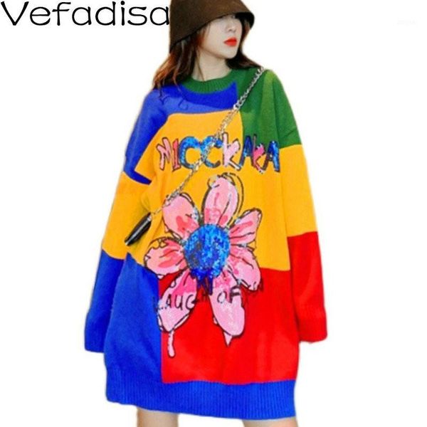 vefadisa sequin floral women sweater 2021 spring colorful stitching color knitted coat plus size pullover red qyf4219 women's sweaters, White;black
vefadisa sequin floral women sweater 2021 spring colorful stitching color knitted coat plus size pullover red qyf4219 women's sweaters, White;black