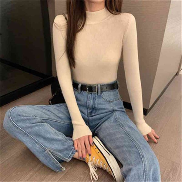 turtleneck knitted sweaters women autumn winter basic pullovers solid color korean sweater slim-fit white pullover pz3610, White;black
turtleneck knitted sweaters women autumn winter basic pullovers solid color korean sweater slim-fit white pullover pz3610, White;black