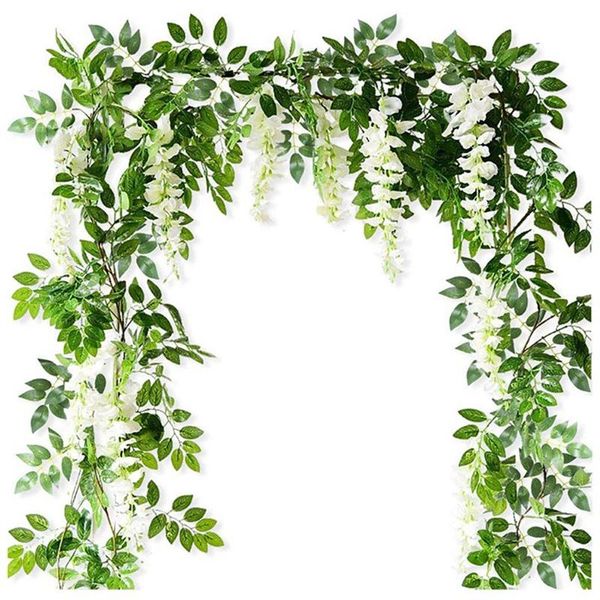 decorative flowers & wreaths 4pcs artificial flower silk wisteria fake vine plant garden outdoor wall green party wedding arch decoration
decorative flowers & wreaths 4pcs artificial flower silk wisteria fake vine plant garden outdoor wall green party wedding arch decoration