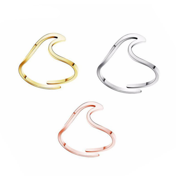 cluster rings mamajz silver smooth design wave men or women ring fashion finger jewelry gift, Golden;silver
cluster rings mamajz silver smooth design wave men or women ring fashion finger jewelry gift, Golden;silver