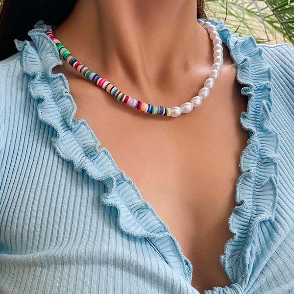 pendant necklaces ingemark kpop handmade polymer clay surfer seed bead choker necklace colorful imitation pearl short chain beach femme jewe, Silver
pendant necklaces ingemark kpop handmade polymer clay surfer seed bead choker necklace colorful imitation pearl short chain beach femme jewe, Silver