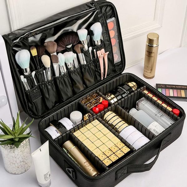 travel makeup organizer professional make up box cosmetic pouch bags beauty case for artist 2 layer storage & cases
travel makeup organizer professional make up box cosmetic pouch bags beauty case for artist 2 layer storage & cases