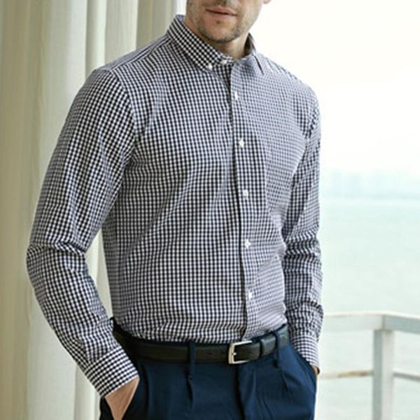 men's casual shirts high-quality 100% cotton, classic petticoat, crocodile men's long-sleeved shirt, plaid streetwear top, White;black
men's casual shirts high-quality 100% cotton, classic petticoat, crocodile men's long-sleeved shirt, plaid streetwear top, White;black