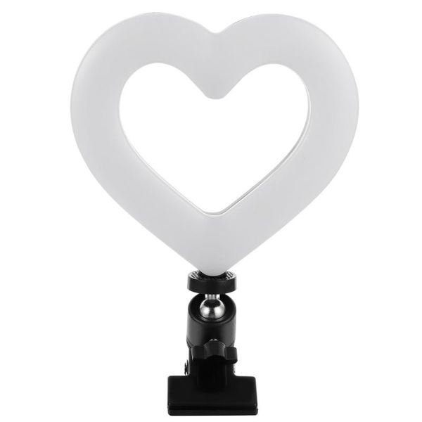 flash heads 6 inch heart shape video conference lighting led webcam clip light for laptop
