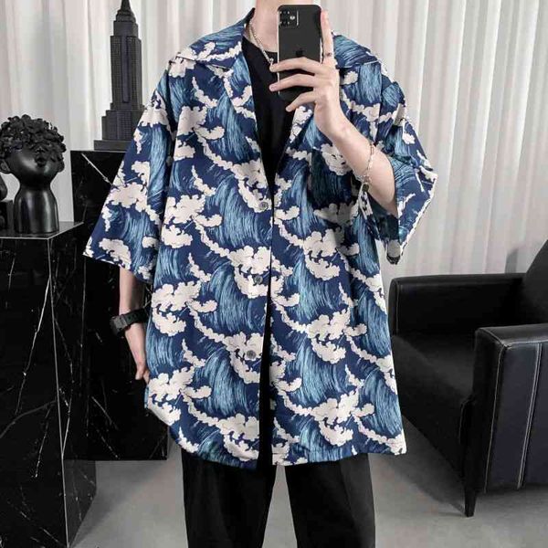 men's casual shirts summer short-sleeved fashion printed men streetwear korean loose flower mens hawaiian 8rti, White;black
men's casual shirts summer short-sleeved fashion printed men streetwear korean loose flower mens hawaiian 8rti, White;black