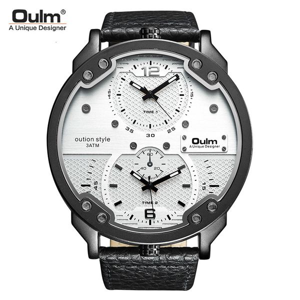 watch oulm eurium men's large dial quartz cool fashion double time zone belt, Slivery;brown
watch oulm eurium men's large dial quartz cool fashion double time zone belt, Slivery;brown