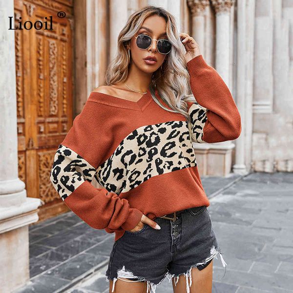 knits patchwork leopard print knit sweater women long sleeve v neck autumn winter knitwear casual pullovers and jumpers, White
knits patchwork leopard print knit sweater women long sleeve v neck autumn winter knitwear casual pullovers and jumpers, White