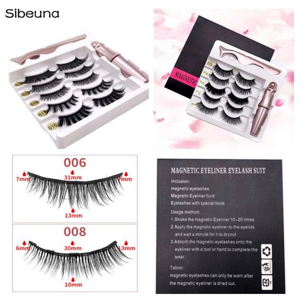 false eyelashes 5 pairs/set magnetic lashes repeated use waterproof liquid eyeliner with tweezers makeup lasting handmade
false eyelashes 5 pairs/set magnetic lashes repeated use waterproof liquid eyeliner with tweezers makeup lasting handmade