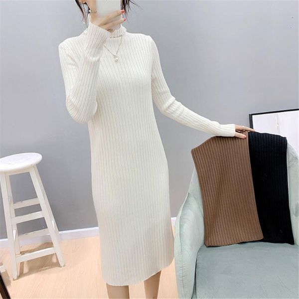 casual dresses korea fashion solid turtleneck knitted women autumn winter slim elasticity knit straight dress vestidos mujer, Black;gray
casual dresses korea fashion solid turtleneck knitted women autumn winter slim elasticity knit straight dress vestidos mujer, Black;gray