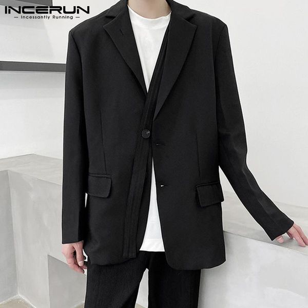 men's suits & blazers fashion men blazer 2021 solid color lapel long sleeve pockets streetwear casual button lace up thin coats incerun, White;black
men's suits & blazers fashion men blazer 2021 solid color lapel long sleeve pockets streetwear casual button lace up thin coats incerun, White;black