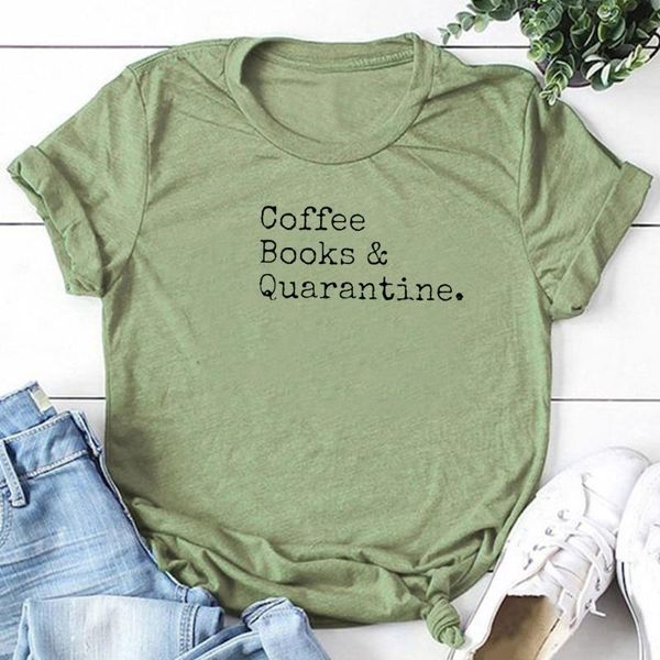 women causal graphic tees cotton letter harajuku t shirt summer coffee books & quarantine tshirt women's t-shirt, White
women causal graphic tees cotton letter harajuku t shirt summer coffee books & quarantine tshirt women's t-shirt, White