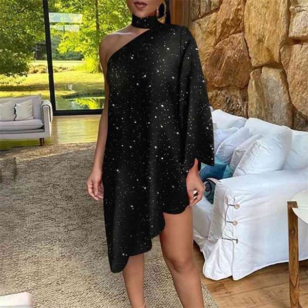 one shoulder irregular dress halter neck leopard floral print glittering party women fashion chic ruffles 210603, Black;gray
one shoulder irregular dress halter neck leopard floral print glittering party women fashion chic ruffles 210603, Black;gray