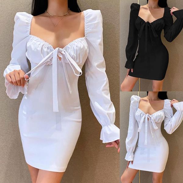 autumn spring dress women low-cut neck waist tight drawstring puff long sleeve party mini slim club casual dresses, Black;gray
autumn spring dress women low-cut neck waist tight drawstring puff long sleeve party mini slim club casual dresses, Black;gray