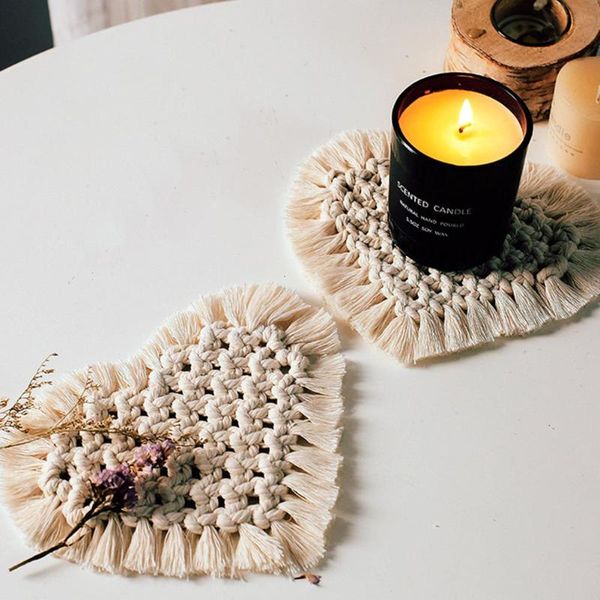table runner macrame cup pad bohemia tablecloth mat pure handmade cotton braid non-slip insulation mats for kitchen tassel decoration
table runner macrame cup pad bohemia tablecloth mat pure handmade cotton braid non-slip insulation mats for kitchen tassel decoration