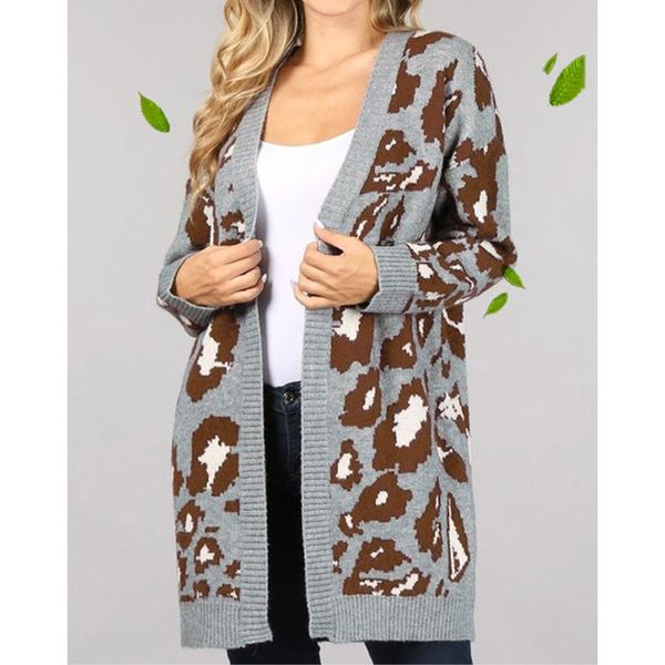 women's knits & tees fashion spring knitted leopard sweaters women v neck print long sleeve cardigan lady coat loose casual elegant out, White
women's knits & tees fashion spring knitted leopard sweaters women v neck print long sleeve cardigan lady coat loose casual elegant out, White