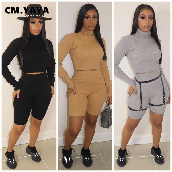 two piece set sweatsuit women fall winter fitness outfits crop +jogger shorts set sport activewear knitted trasuitby air, White
two piece set sweatsuit women fall winter fitness outfits crop +jogger shorts set sport activewear knitted trasuitby air, White