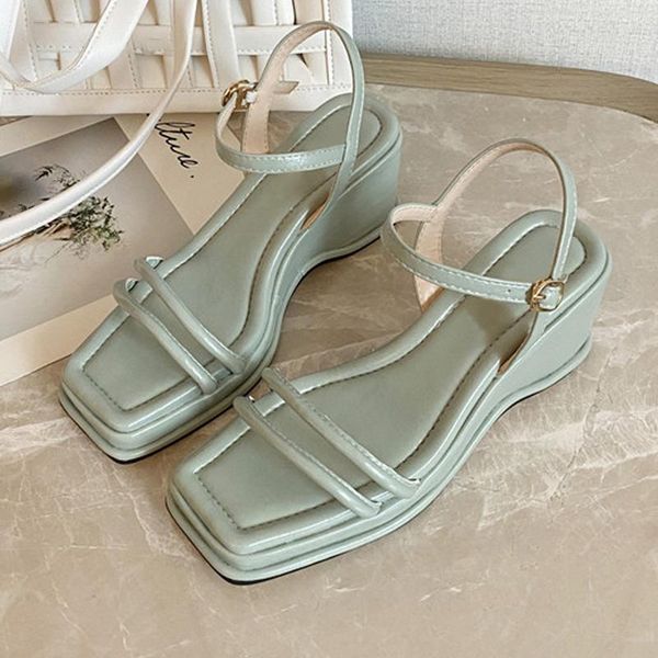 dress shoes 2021 thick soled sandals wedges flat open toe women soft stitching ladies beach comfortable, Black
dress shoes 2021 thick soled sandals wedges flat open toe women soft stitching ladies beach comfortable, Black