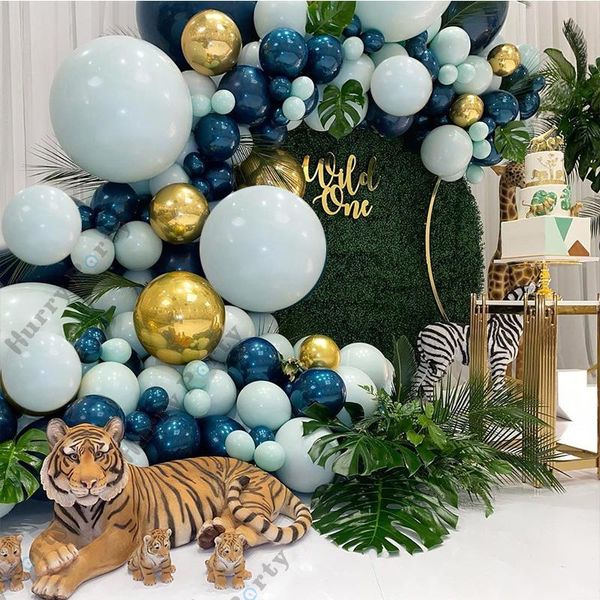 jungle safari party balloon garland arch double layer tiffany blue and white ballon for baby shower 1st birthday decoration
jungle safari party balloon garland arch double layer tiffany blue and white ballon for baby shower 1st birthday decoration
