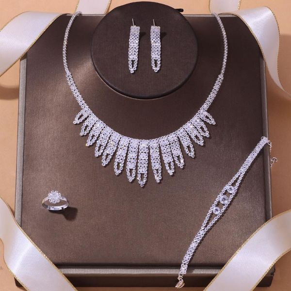 earrings & necklace stonefans simple rhinestone bracelet earring ring set for women bling crystal bridal wedding fashion jewelry gift, Silver
earrings & necklace stonefans simple rhinestone bracelet earring ring set for women bling crystal bridal wedding fashion jewelry gift, Silver