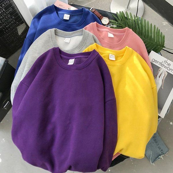 women's hoodies & sweatshirts woman solid color o-neck sweatshirt casual loose fit hoodie harajuku aesthetic streetwear velvet pullover, Black
women's hoodies & sweatshirts woman solid color o-neck sweatshirt casual loose fit hoodie harajuku aesthetic streetwear velvet pullover, Black