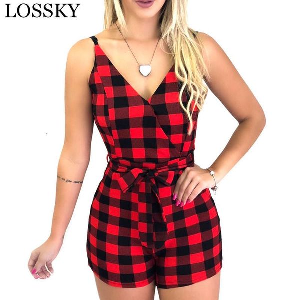 women's jumpsuits & rompers plaid print strap playsuits casual v neck sleeveless backless sashes women summer fashion pocket overalls, Black;white
women's jumpsuits & rompers plaid print strap playsuits casual v neck sleeveless backless sashes women summer fashion pocket overalls, Black;white