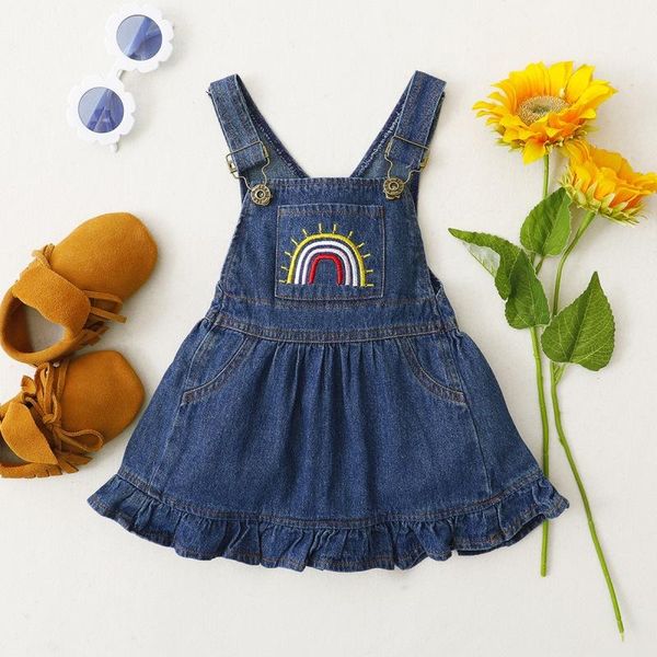 girl's dresses summer cute baby girls embroidery pattern dress toddler denim clothes strap suspenders skirt, Red;yellow
girl's dresses summer cute baby girls embroidery pattern dress toddler denim clothes strap suspenders skirt, Red;yellow