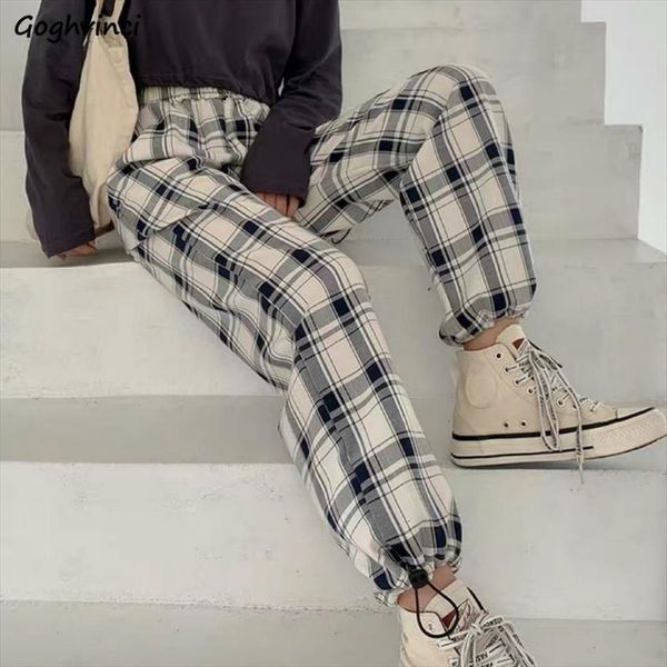 casual plaid bundle feet elastic women pants high waist trousers baggy korean style chic fashion harajuku simple all match retro, Black;white
casual plaid bundle feet elastic women pants high waist trousers baggy korean style chic fashion harajuku simple all match retro, Black;white
