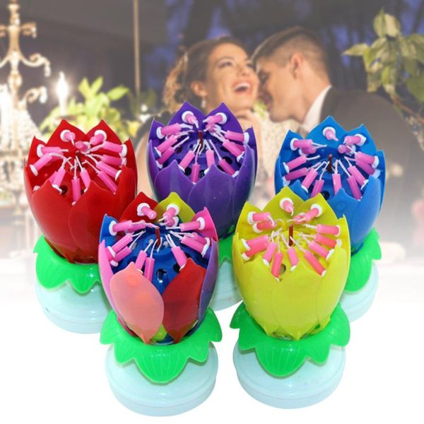 high upgrade multicolor rotating lotus cake candle electronic music birthday wedding lg66 candles
high upgrade multicolor rotating lotus cake candle electronic music birthday wedding lg66 candles