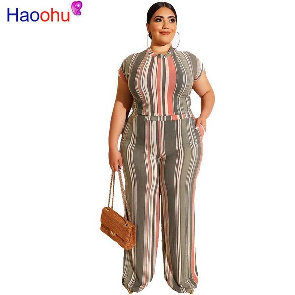 summer casual style 2 piece sets womens outfits printed stripes short sleeves round neck straight type long pant plus size women's trac, Gray
summer casual style 2 piece sets womens outfits printed stripes short sleeves round neck straight type long pant plus size women's trac, Gray
