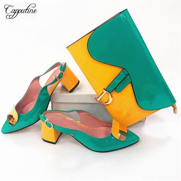 dress shoes amazing yellow with green party sandal and handbag set for wedding/party 8109, heel height 5cm, Black
dress shoes amazing yellow with green party sandal and handbag set for wedding/party 8109, heel height 5cm, Black
