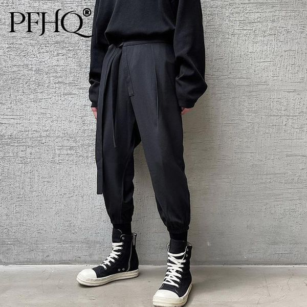 men's pants pfhq men causal black trousers irregular side bandage blackcasual for male 2021 spring summer turnup 21d1046
men's pants pfhq men causal black trousers irregular side bandage blackcasual for male 2021 spring summer turnup 21d1046