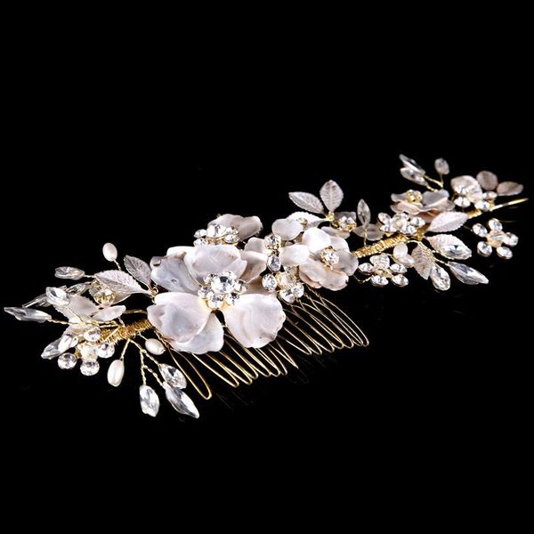 Hair Clips & Barrettes Gold White Leaf Flower Birdal Long Comb Rhinestone Wedding Vine Accessories Shiny Women Headband Jewelry, Golden;silver
Hair Clips & Barrettes Gold White Leaf Flower Birdal Long Comb Rhinestone Wedding Vine Accessories Shiny Women Headband Jewelry, Golden;silver